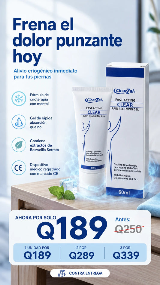 Gel Pain Relief ClearZal Fast Acting  x 60 ml